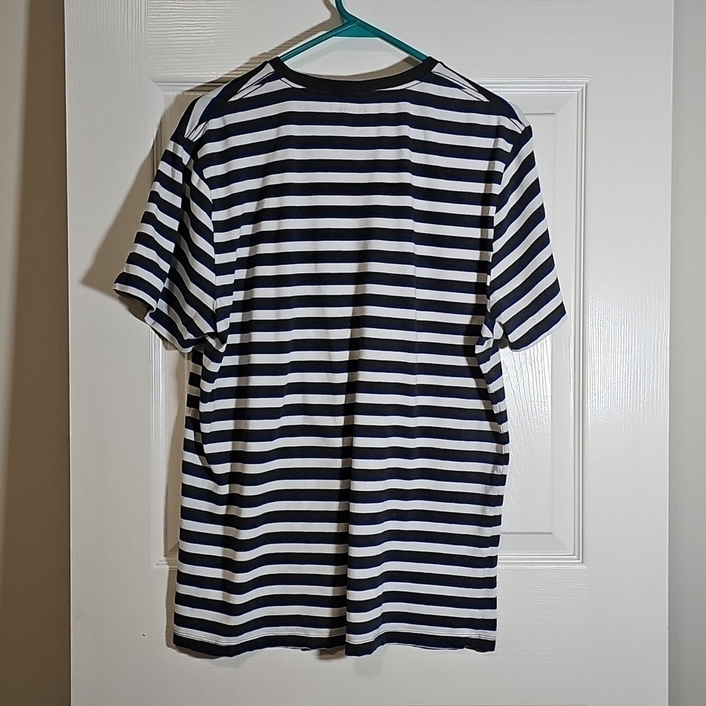 Set Of 4 Cotton T-shirts Solid Striped Crewneck V-Neck Men's Size L - Picture 13 of 13